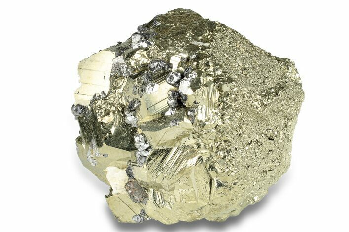 Pyritohedral Pyrite Cluster with Galena - Peru #256164